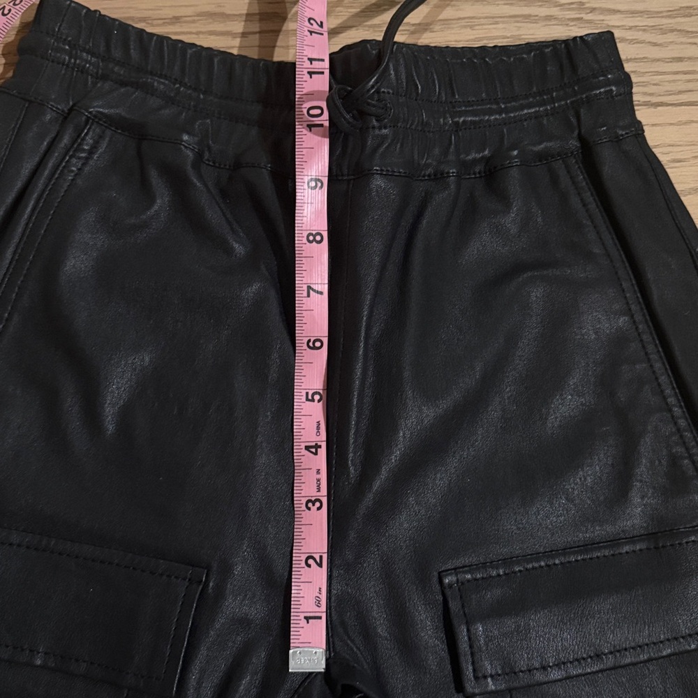 Manning Cartell Leather Drawstring Joggers - Cargo Pants black - USA size 4 - Picture 7 of 10